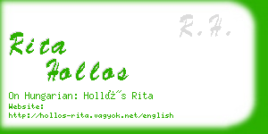 rita hollos business card